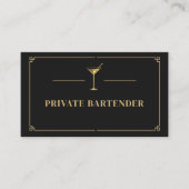 Professioneel Privé Bartender Visitekaartje (Voorkant)