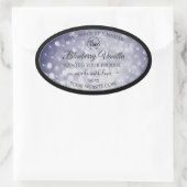 Professioneel productlabel Ocean Blue Glitter Logo Ovale Sticker (Tas)