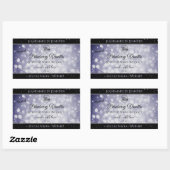 Professioneel productlabel Ocean Blue Glitter Logo Rechthoekige Sticker (Vel)