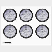 Professioneel productlabel Ocean Blue Glitter Logo Ronde Sticker (Vel)