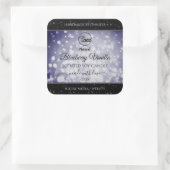 Professioneel productlabel Ocean Blue Glitter Logo Vierkante Sticker (Tas)