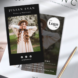 Professioneel profiel Foto Zwart Fotografie Visitekaartje