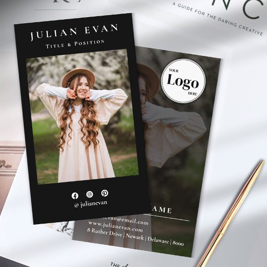 Professioneel profiel Foto Zwart Fotografie Visitekaartje