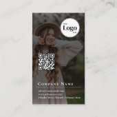 Professioneel profiel Foto Zwart Fotografie Visitekaartje (Achterkant)