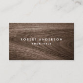 Professioneel profiel van donkerhoutkorrels visitekaartje (Voorkant)