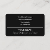 Professioneel projectbeheer en advies visitekaartje (Achterkant)