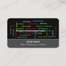 Professioneel projectbeheer en adviesbusiness visitekaartje
