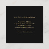 Professioneel psycholoog Gold Psi-symbool Vierkante Visitekaartje (Achterkant)