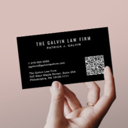 Professioneel QR-code bedrijf medewerker Zwart Visitekaartje