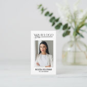 Professioneel QR Code Bedrijfslogo Foto Verticaal Visitekaartje (Staand voorkant)