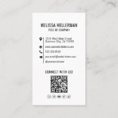 Professioneel QR Code Bedrijfslogo Foto Verticaal Visitekaartje (Achterkant)