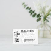 Professioneel QR-code bedrijfslogo Visitekaartje (Staand voorkant)