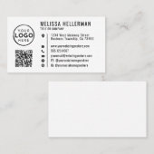 Professioneel QR-code bedrijfslogo Visitekaartje (Voorkant / Achterkant)