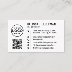 Professioneel QR-code bedrijfslogo Visitekaartje