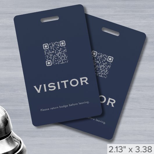 Professioneel QR-code bezoeker badge
