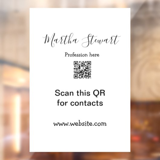 Professioneel QR-code details website bedrijfsbus  Raamsticker (Vel 2)