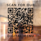 Professioneel QR-code digitaal menu Raamsticker (Vel 2)