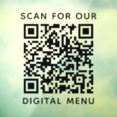 Professioneel QR-code digitaal menu Raamsticker (Vel 3)