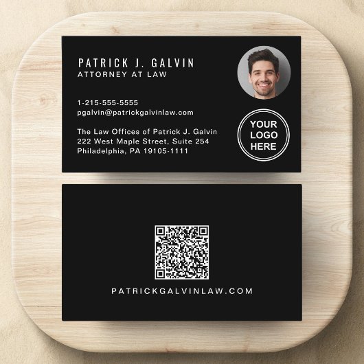 Professioneel QR-code foto logo zwart Visitekaartje
