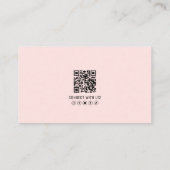 Professioneel QR Code Foto Uw Logo Roze Visitekaartje (Achterkant)