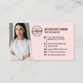 Professioneel QR Code Foto Uw Logo Roze Visitekaartje (Voorkant)