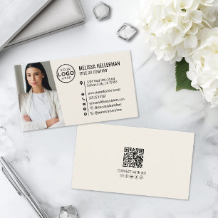 Professioneel QR-code foto uw logo Visitekaartje