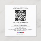 Professioneel QR Code Google Review  Vierkante Visitekaartje (Achterkant)