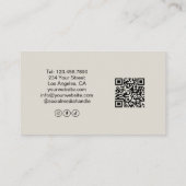 Professioneel QR Code Holistische Gezondheidsthera Visitekaartje (Achterkant)