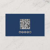 Professioneel QR Code Luchtvaart Vluchtinstructeur Visitekaartje (Achterkant)