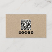 Professioneel QR-code Medewerker Piloot Vliegtuig Visitekaartje (Achterkant)