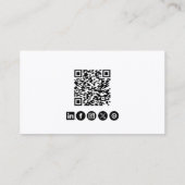 Professioneel QR-code Medewerker Piloot Vliegtuig Visitekaartje (Achterkant)