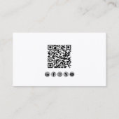 Professioneel QR-code Medewerker Piloot Vliegtuig Visitekaartje (Achterkant)