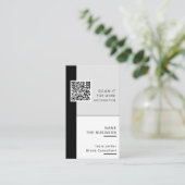 Professioneel QR-code minimaal scanbaar promotie Visitekaartje (Staand voorkant)
