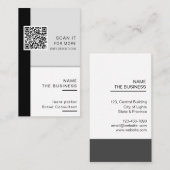 Professioneel QR-code minimaal scanbaar promotie Visitekaartje (Voorkant / Achterkant)