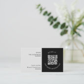 Professioneel QR-code minimaal scanbaar promotie Visitekaartje (Staand voorkant)