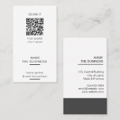 Professioneel QR-code minimaal scanbaar promotiema Visitekaartje (Voorkant / Achterkant)