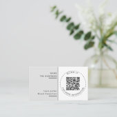 Professioneel QR-code Minimaal Scanbare Promotie Visitekaartje (Staand voorkant)