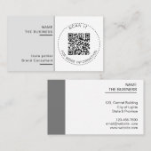 Professioneel QR-code Minimaal Scanbare Promotie Visitekaartje (Voorkant / Achterkant)
