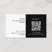 Professioneel QR-code minimaal scannbare promotie Visitekaartje (Voorkant)