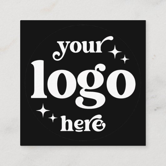 Professioneel QR-code Minimal Design met Logo Vierkante Visitekaartje (Achterkant)