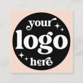 Professioneel QR-code Minimal Design met Logo Vierkante Visitekaartje (Achterkant)