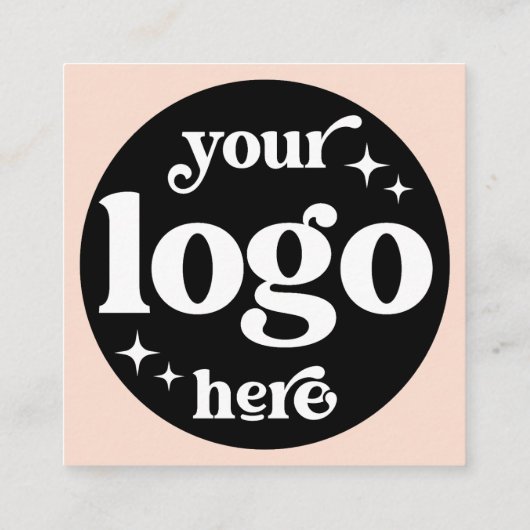 Professioneel QR-code Minimal Design met Logo Vierkante Visitekaartje (Achterkant)