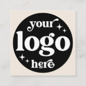 Professioneel QR-code Minimal Design met Logo Vierkante Visitekaartje (Achterkant)