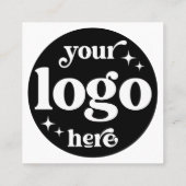 Professioneel QR-code Minimal Design met Logo Vierkante Visitekaartje (Achterkant)