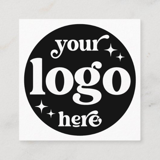 Professioneel QR-code Minimal Design met Logo Vierkante Visitekaartje (Achterkant)