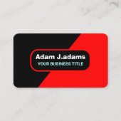 Professioneel (QR-code) Modern Helder Rood & Zwart Visitekaartje (Voorkant)