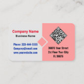 Professioneel (QR-code) Modern Helder Rood & Zwart Visitekaartje (Achterkant)