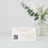 Professioneel QR-code modern minimalistisch goud i Visitekaartje (Staand voorkant)