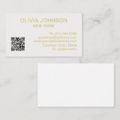 Professioneel QR-code modern minimalistisch goud i Visitekaartje (Voorkant / Achterkant)