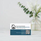 Professioneel QR-code onroerend goed Visitekaartje (Staand voorkant)
